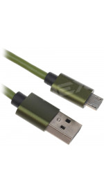 Cable DEXP microUSB (M) - USB (M) (2.1A, 1m, green) [DXMU100MPGr]
