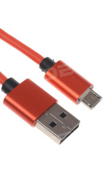 Cable DEXP microUSB (M) - USB (M) (2.1A, 1m, orange) [DXMU100MPO]