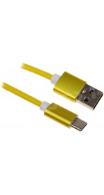 Cable DEXP USB-C (M) - USB (M) (2.1A, 1m, yellow) [DXTypeCU100MPY]