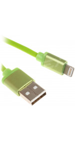 Cable 8 pin (M) - USB (M), 1m, FinePower [FPU8100MPGr]  2.1A; green