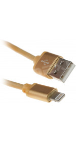 Cable 8 pin (M) - USB (M), 1m, FinePower [FPU8100MPG]  2.1A; gold