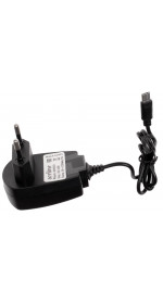 Wall USB charger micro USB AceLine WM2BCB (2A, 0.5m, black)