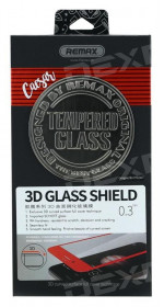 Protective glass Remax RM-011 7, black frame, 3D