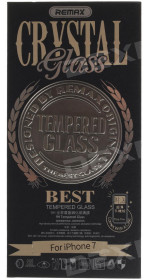 Protective glass Remax RM-015 7 Plus, black frame, 3D