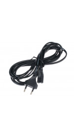 Power cord CEE 7/16 (M) -&gt; "2 pin" IEC 320 C7 (M), 3m, DEXP [HPC77300] 0,24sq.mm.; black