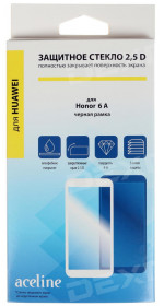 Protective glass Aceline 6A, full screen, black frame, 2,5D (HH6A-204)