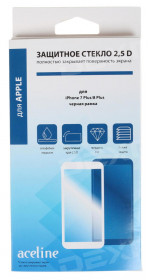 Protective glass Aceline 7 Plus/8 Plus, full screen, black frame (AIP8-200)