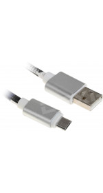 Cable microUSB Schitec (1.5A, 1m, white/black) [UC081 - 1168718]