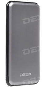 Power bank 10000 mAh  DEXP HC M10-2 (2.1A, USB, Type C, met, all cable, Li-pol)