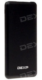 Power bank 8000 mAh DEXP HC Slimline (2.1A, USB, Type C, met, all cable, Li-pol, black)