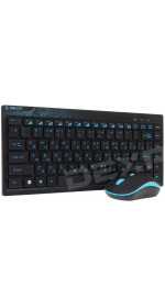 Wireless Keyboard+mouse DEXP KM-1005BU Black USB