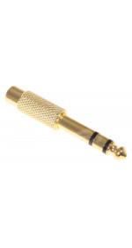 Adaptor 6.3 mm Jack (M) - RCA (F), DEXP [A6MRFMG]  gold