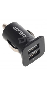 Car USB charger USB DEXP C15B2A (2A, 2xUSB, without cable, black)
