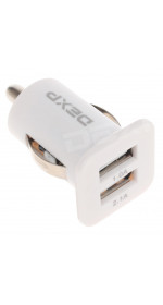 Car USB charger USB DEXP C15W2A (2A, 2xUSB, without cable, white)