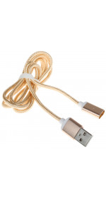 Cable USB-C DEXP (2.1A, 1m, gold) [DCMG010RG]