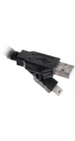 Cable mini USB (M) - USB (M), 1m, DEXP [UMiuBSI100] 2A; black