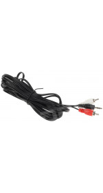 Cable 3.5 Jack (M) - 2xRCA (M), 5m, DEXP [H050-J2R] black