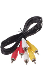Cable 3xRCA (M) - 3xRCA (M), 1m, DEXP [H010-3R3R] black