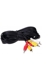 Cable 3xRCA (M) - 3xRCA (M), 5m, DEXP [H050-3R3R] black