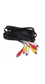 Cable 3xRCA (M) - 3xRCA (M), 3m, DEXP [H030-3R3R] black