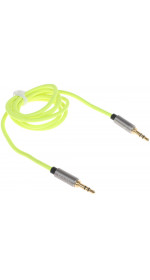 Cable 3.5 Jack (M) - 3.5 Jack (M), 1m, DEXP [JJMM1MPLL ]  green