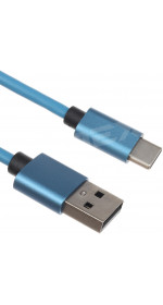 Cable DEXP USB-C (M) - USB (M) (2.1A, 1m, blue) [DXTypeCU100MPBl]