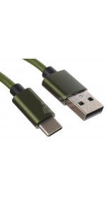 Cable DEXP USB-C (M) - USB (M) (2.1A, 1m, green) [DXTypeCU100MPGr]