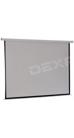 Wall-mounted screen DEXP WE-80 [213*213 cm, 119", Matte White 1:1, electric drive]