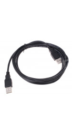 Cable USB 2.0 A (M) - USB A (M), 2m, DEXP [UamUamBSi200V2] black