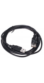 Cable USB 2.0 A (M) - USB A (F), 2m, DEXP [UamUafBSi200V2] black