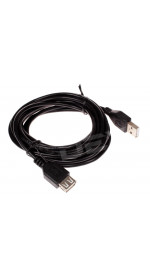 Cable USB 2.0 A (M) - USB A (F), 2m, FinePower [UamUafBSi200V2Tmc] black