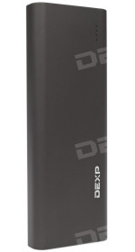 Power bank 20100 mAh DEXP Premium HT-20 QC (2.4 A, 2xUSB, Li-ion, QC 3.0, charge indication, black)