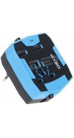 Power bank 5000 mAh DEXP RS-5BL (2xUSB, Li-ion, travel adapter, blue)