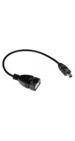 OTG Cable mini USB (M) - USB (F) DEXP 0,15m [OMiUBSI115] 1A; black