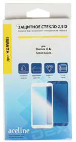 Protective glass Aceline 6A, white frame, 2,5D (HH6A-203)