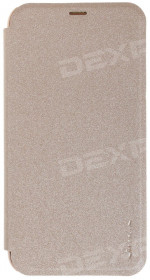 Nillkin Sparkle series Flip-book for iP X, synthetic leather, gold