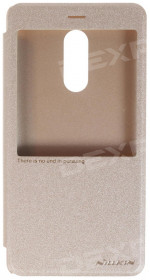 Nillkin Sparkle series Flip-book for Note 4, synthetic leather, gold