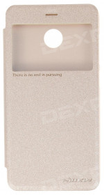 Nillkin Sparkle series flip book for 4X, synthetic leather, gold