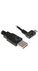 Cable microUSB DEXP (2.1A, 1m, black) [MU100ARBl]