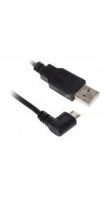 Cable microUSB DEXP (2.1A, 1m, black) [MU100ALBl]