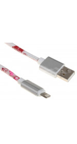 Cable 8 pin Schitec (1.5A, 1m, white/pink) [UC081 - 1168730]