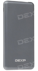 Power bank 8000 mAh  DEXP HC Slimline (2.1A, USB, Type C, met, all cable, Li-pol)