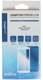 Protective glass Aceline iPhone 7 Plus/8 Plus, full screen, white frame (AIP8-201)