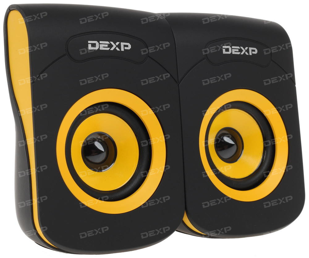 2.0 speakers Dexp R160 (black+yellow)
