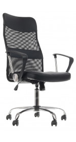Office Chair DEXP CFO Black [ Polyurethane/mesh, up to 120 kg, Black]