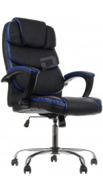 Office Chair DEXP CEO Black/Blue [ Polyurethane, up to 120 kg, Black-blue]