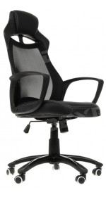 Office Chair DEXP Strategy Officer Black [ Polyurethane/mesh, up to 120 kg, Black]