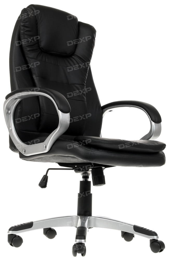 Office Chair DEXP President Black [ Polyurethane, up to 120 kg, Black]