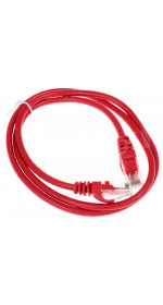 Patch cord UTP,5e, stranded, 1m, DEXP (HtsPcUSt5E010R), red