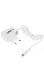 Wall USB charger microUSB AceLine H5W1A MC (1A, integrated cable, 1.2m, white)